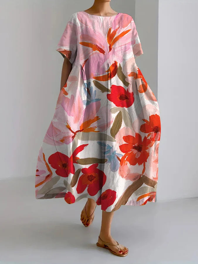 LD | Maxi-jurk met bloemenpatroon Los