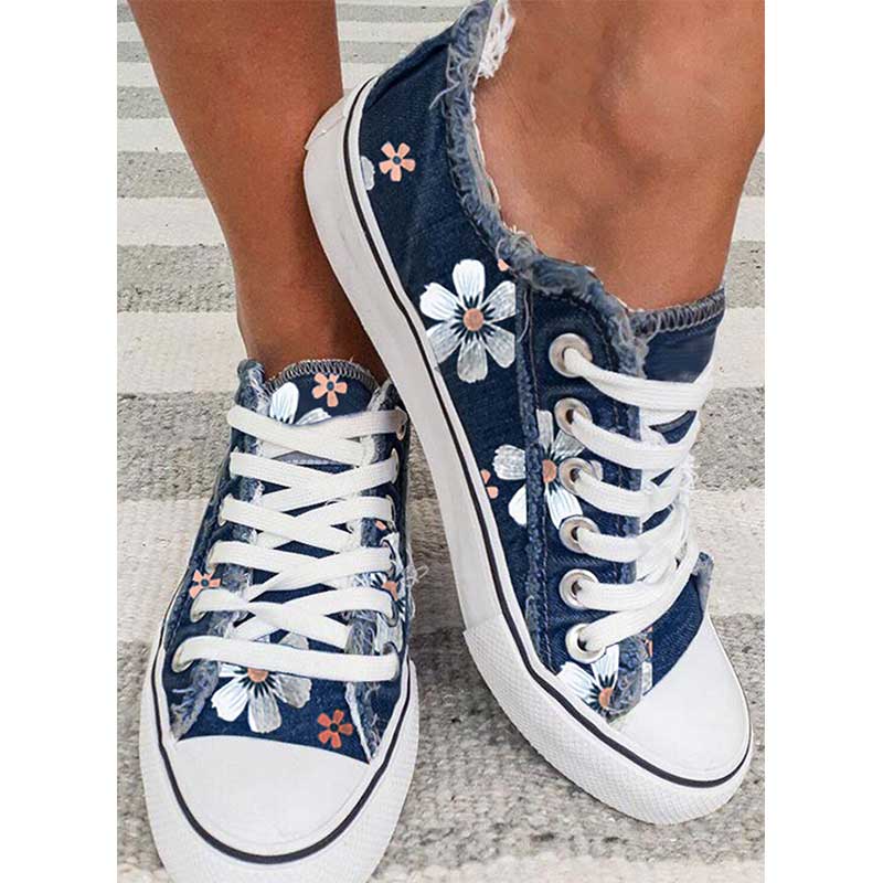 LD | Trainers met bloemenprint