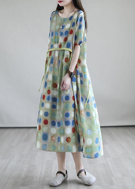 LD | Italiaans Lichtgroen Patchwork Print Zomer Katoen