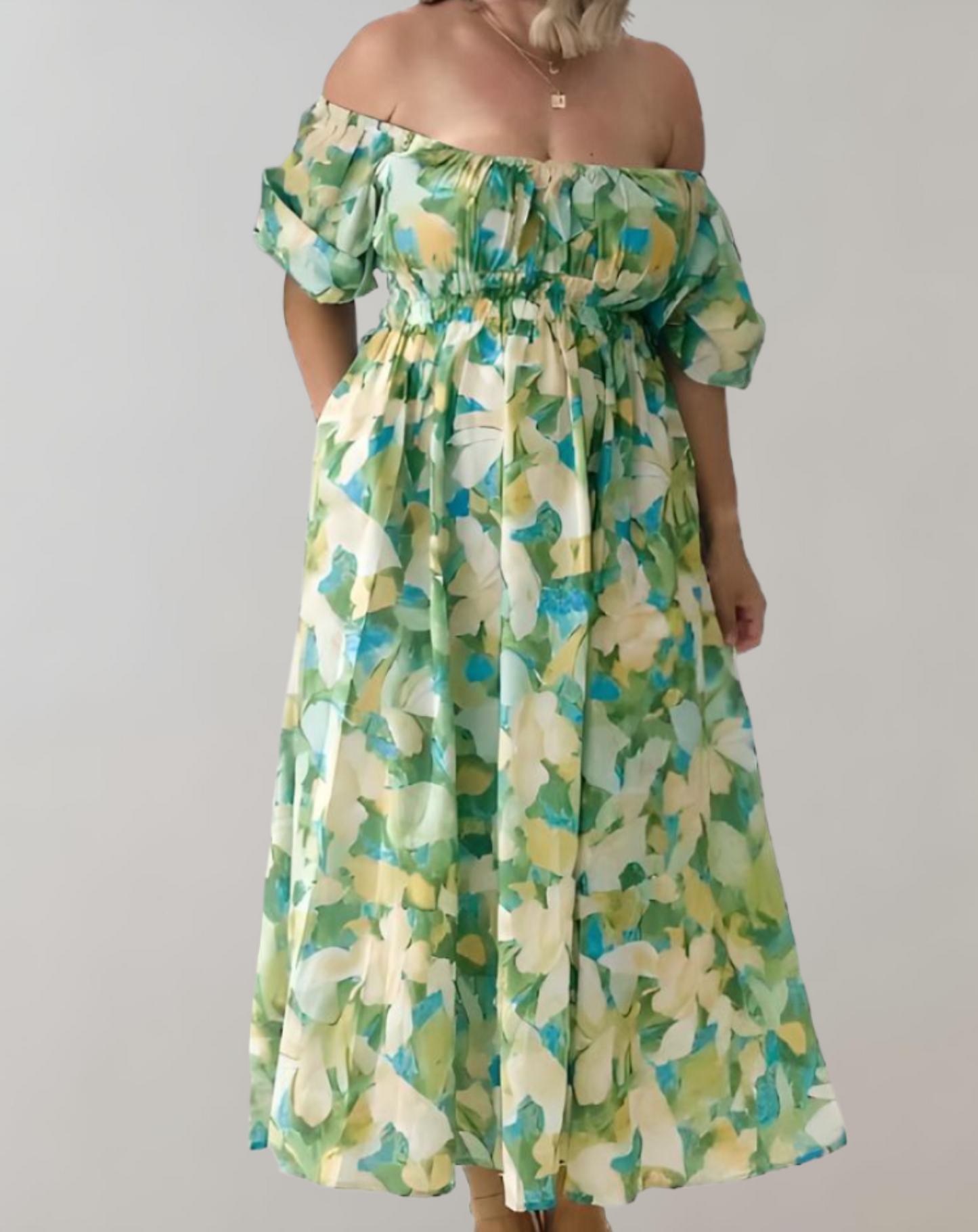 LD | V-hals casual midi jurk