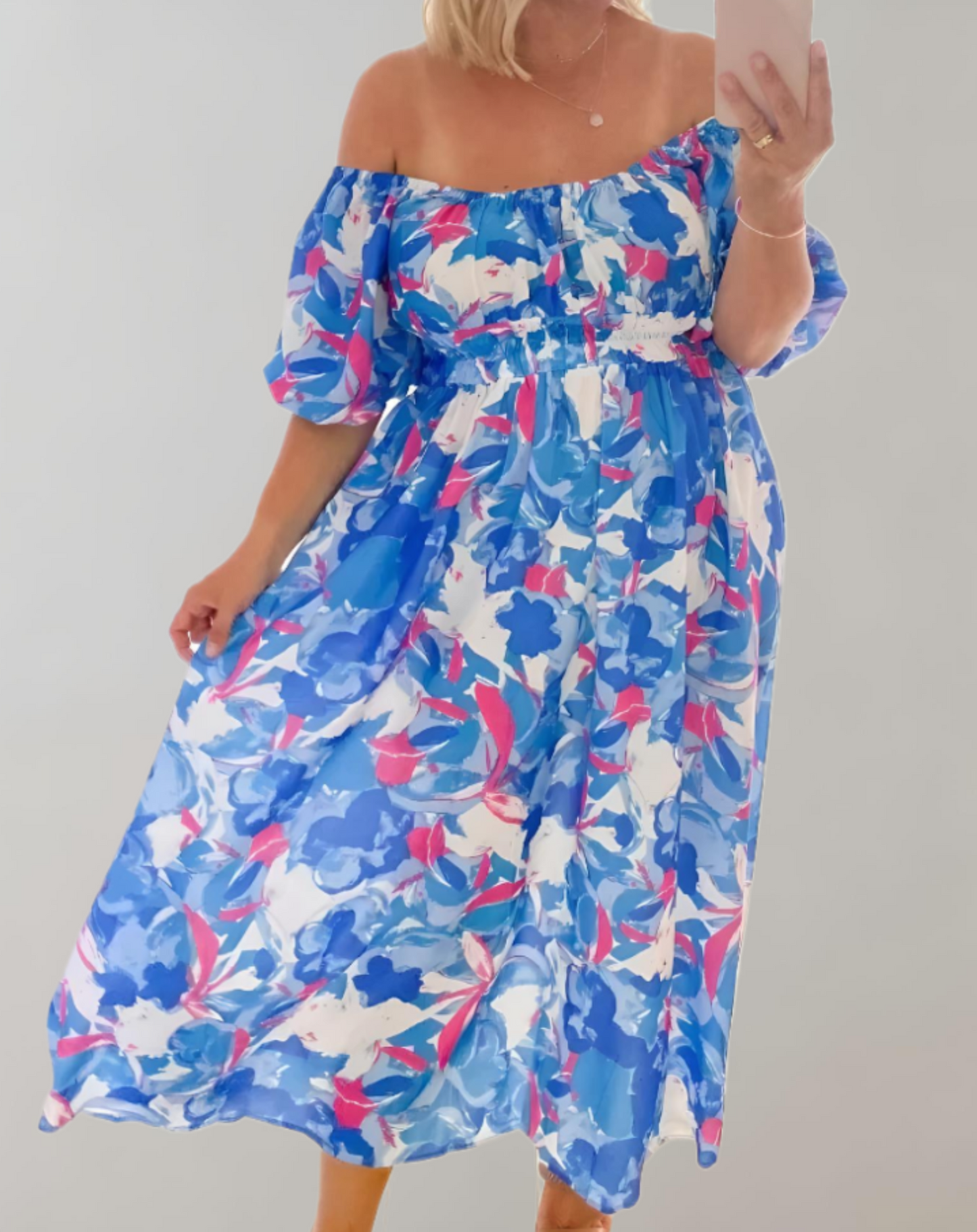 LD | V-hals casual midi jurk