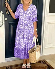 LD | Bohemian jurk met V-hals