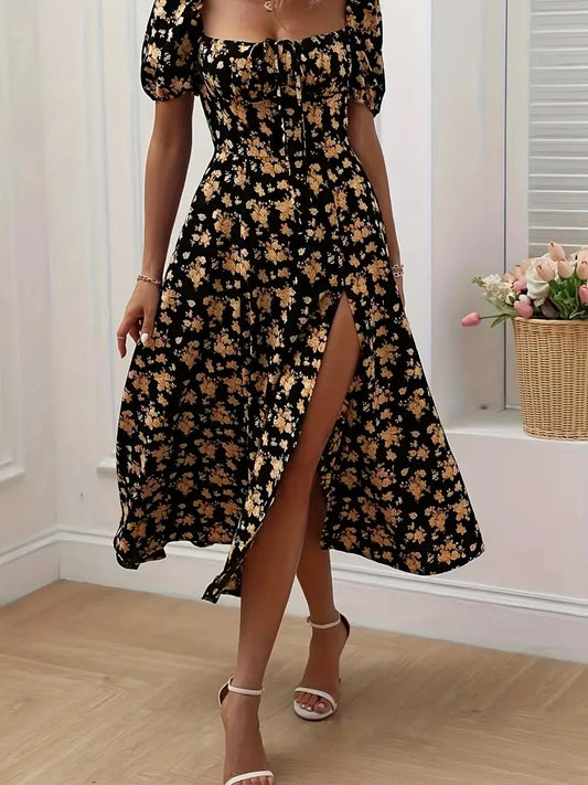 LD | Chique jurk met split voor lente en zomer