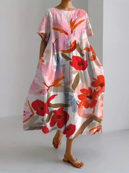 LD | Maxi-jurk met bloemenpatroon Los