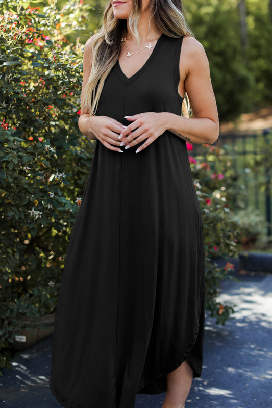 LD Simplicity Effen V Hals Vest Jurken