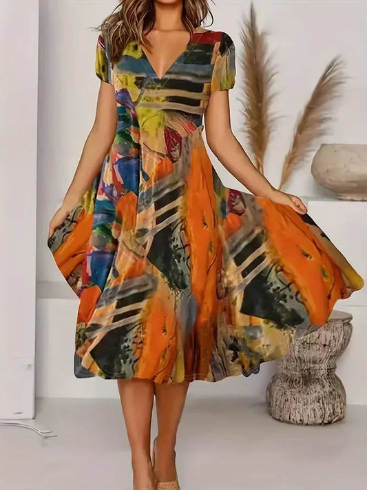 LD | Zomerse boho jurk met V-halslijn