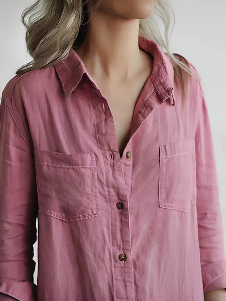 LD jumpsuit met lange mouwen en knoopsluiting
