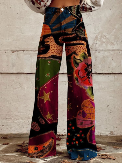 LD | Uitlopende boho broek voor dames