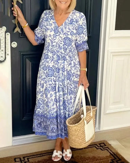 LD | Bohemian jurk met V-hals