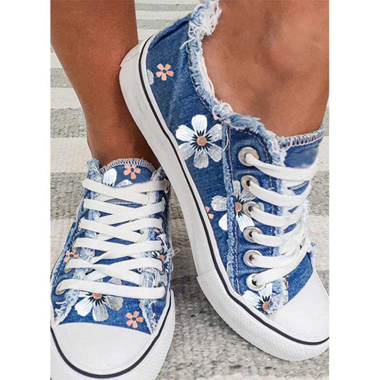 LD | Trainers met bloemenprint