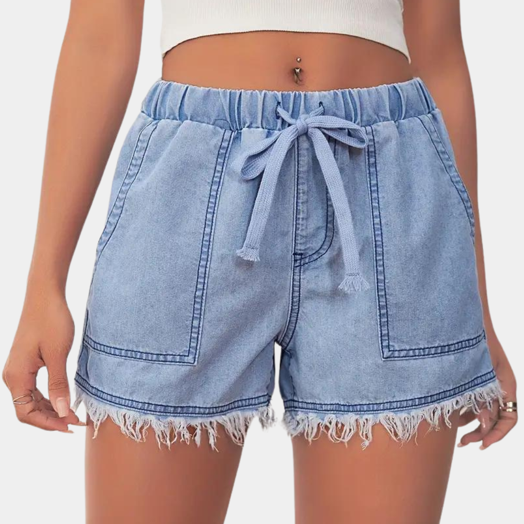 LD | Shorts voor dames met golfzoom en aantrekkoord