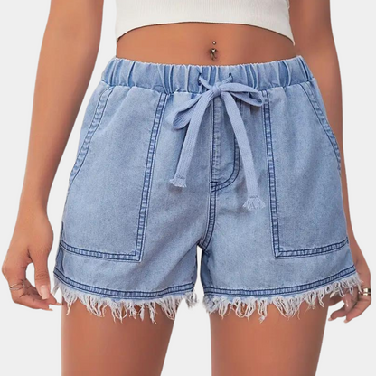LD | Shorts voor dames met golfzoom en aantrekkoord