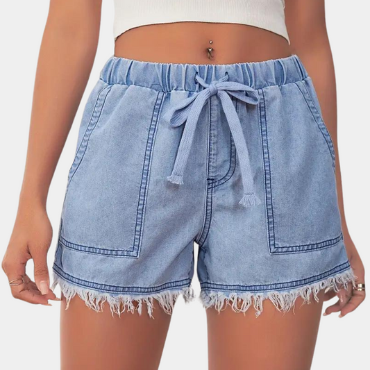 LD | Shorts voor dames met golfzoom en aantrekkoord