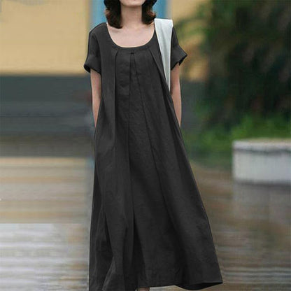 LD Casual maxi-jurk met ronde halslijn