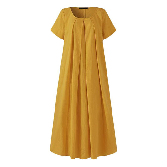 LD Casual maxi-jurk met ronde halslijn