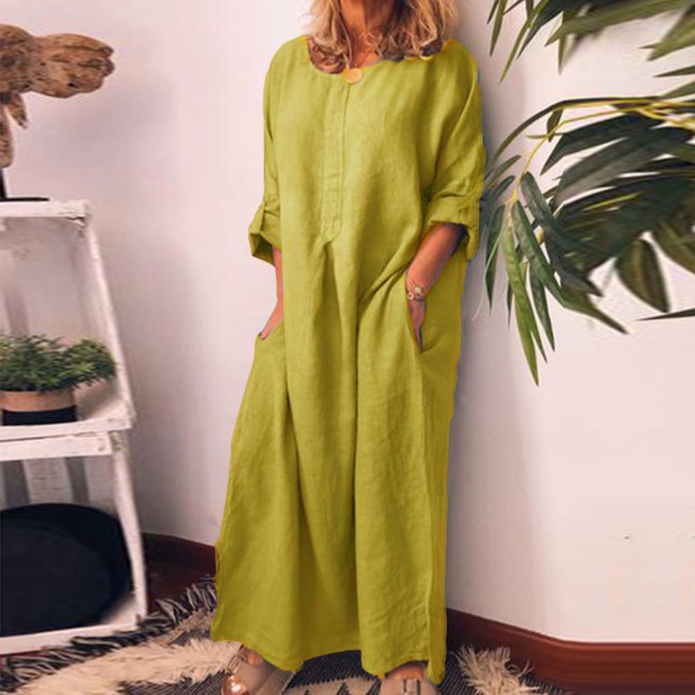 LD | Oversized lange linnen overhemdjurk