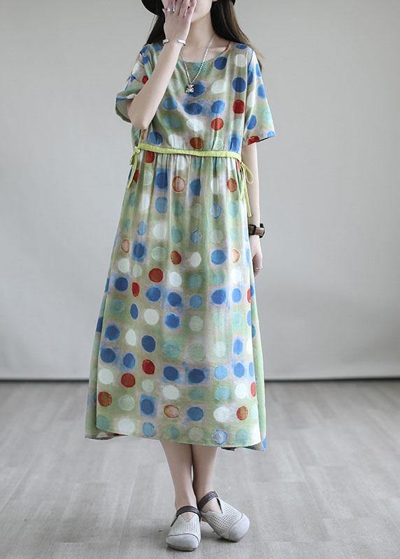LD | Italiaans Lichtgroen Patchwork Print Zomer Katoen