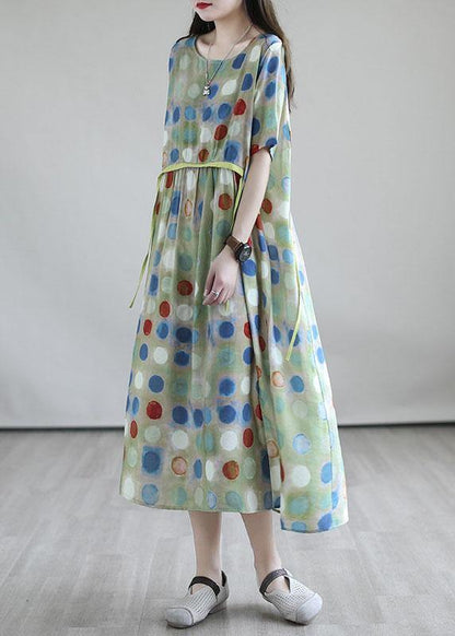 LD | Italiaans Lichtgroen Patchwork Print Zomer Katoen