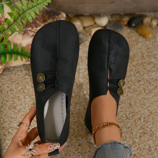 LD | Zachte slip-on knop flats