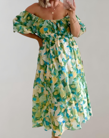 LD | V-hals casual midi jurk