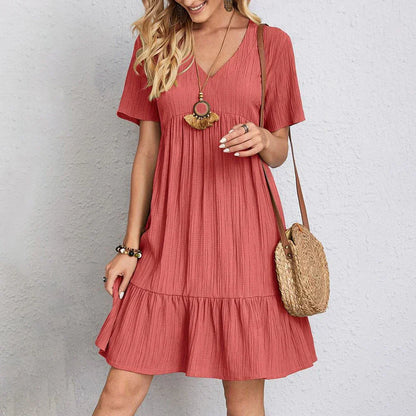 LD | Boho chic mini jurkje met ruches