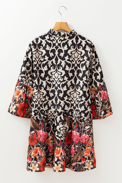 LD | Elegantie met een zwarte damesmini-jurk in een vintage look