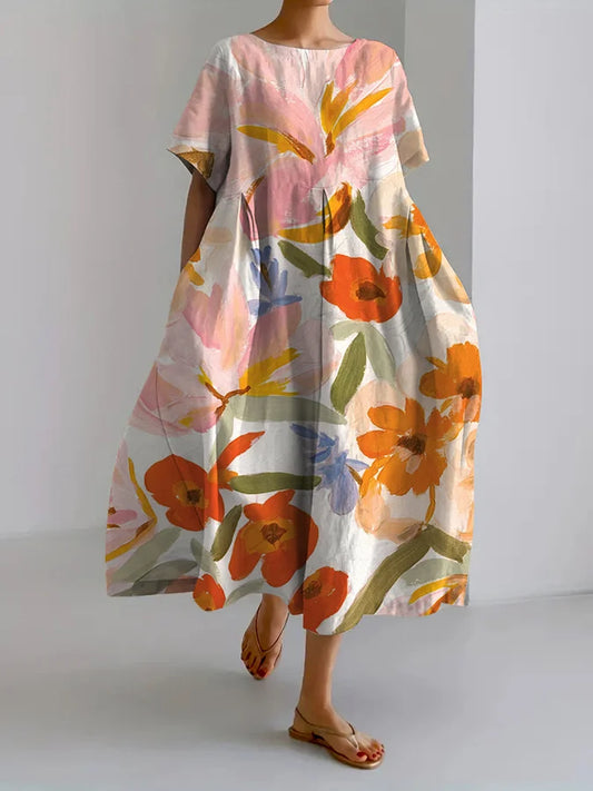 LD | Maxi-jurk met bloemenpatroon Los
