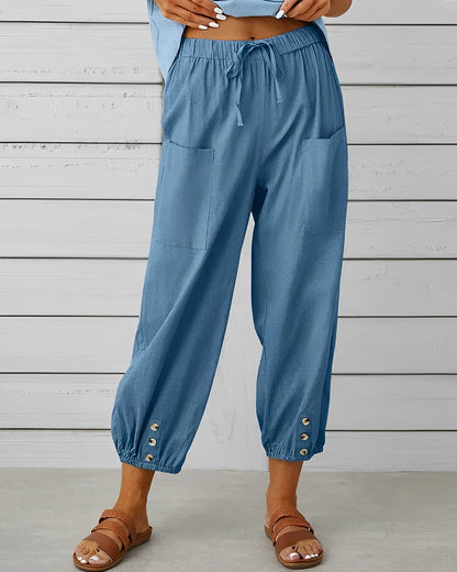 LD | Wijde broek met hoge taille